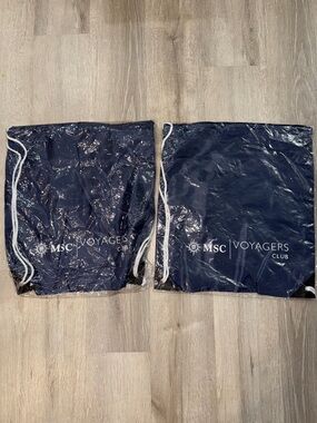 MSC Voyagers Club Navy Drawstring Bag (Set of 2)